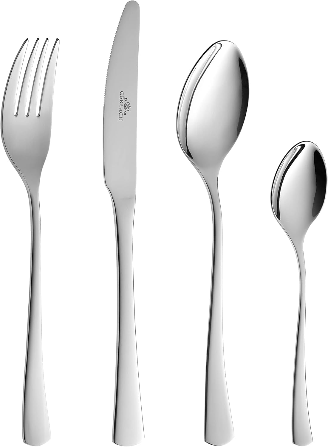 Gerlach 1760 Tunea Set, Tacâmuri din oțel inoxidabil, 24 buc, 6 persoane Bucatarie Naty Shop