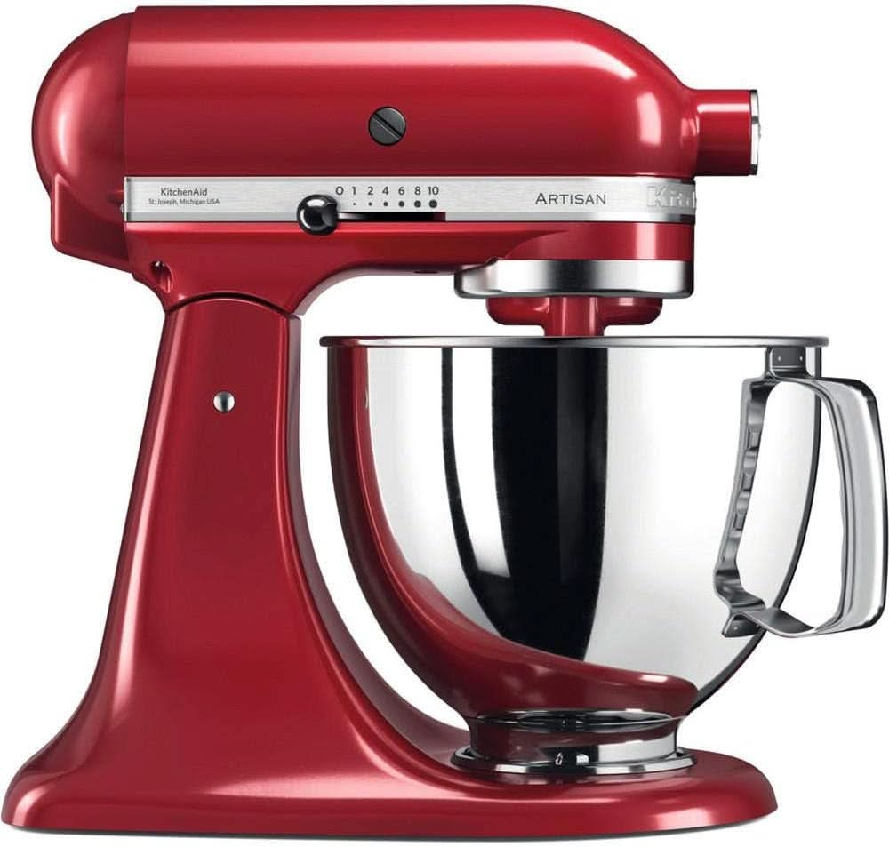 KitchenAid Artisan 5KSM125EER Schüsselmixer, 300 W, 4,8 l Naty Shop Imperial Red