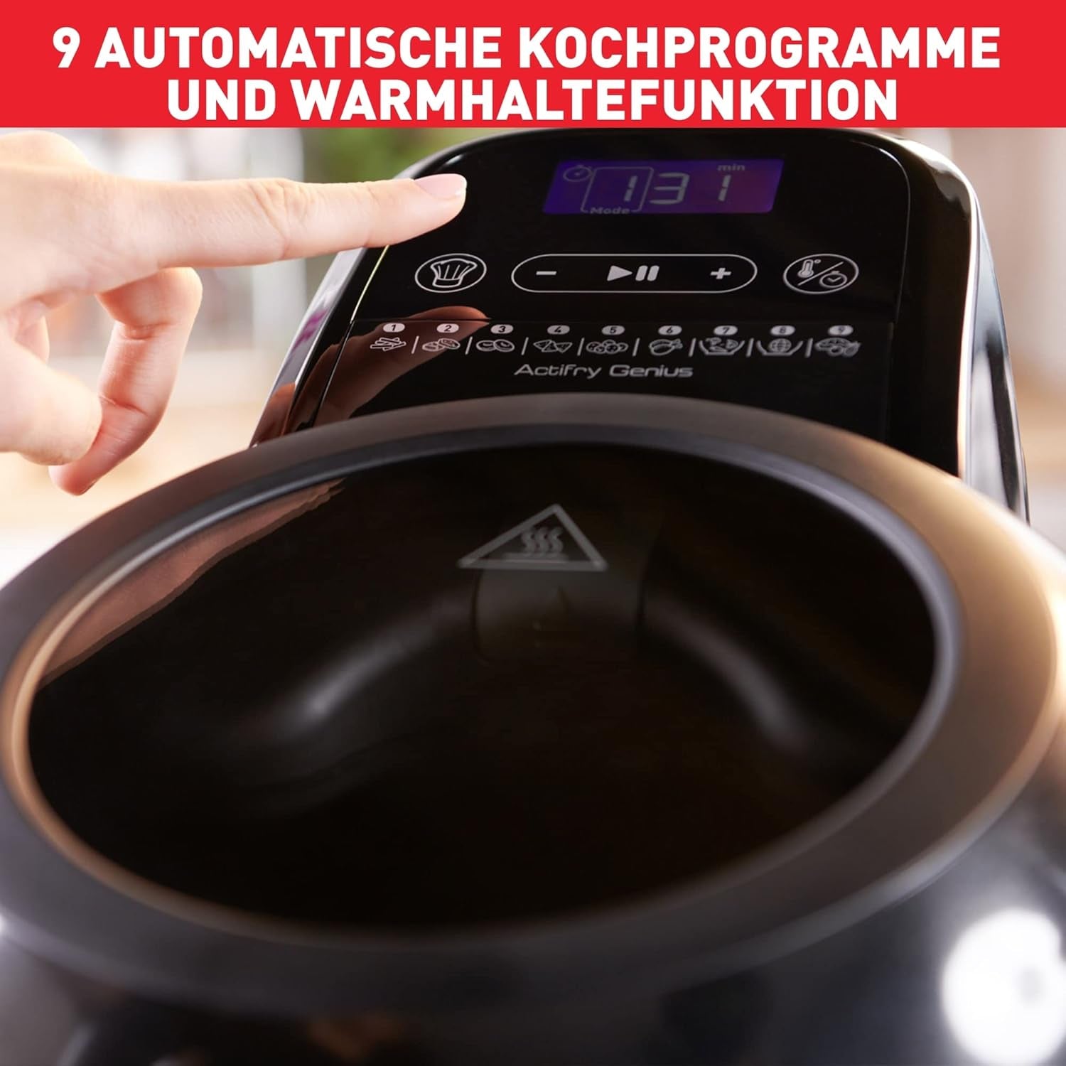 Tefal FZ7738 Actifry Genius+ Heißluftfritteuse, 1500 W, 1,2 kg, 9 automatische Kochmenüs Haushaltsgeräte Naty Shop