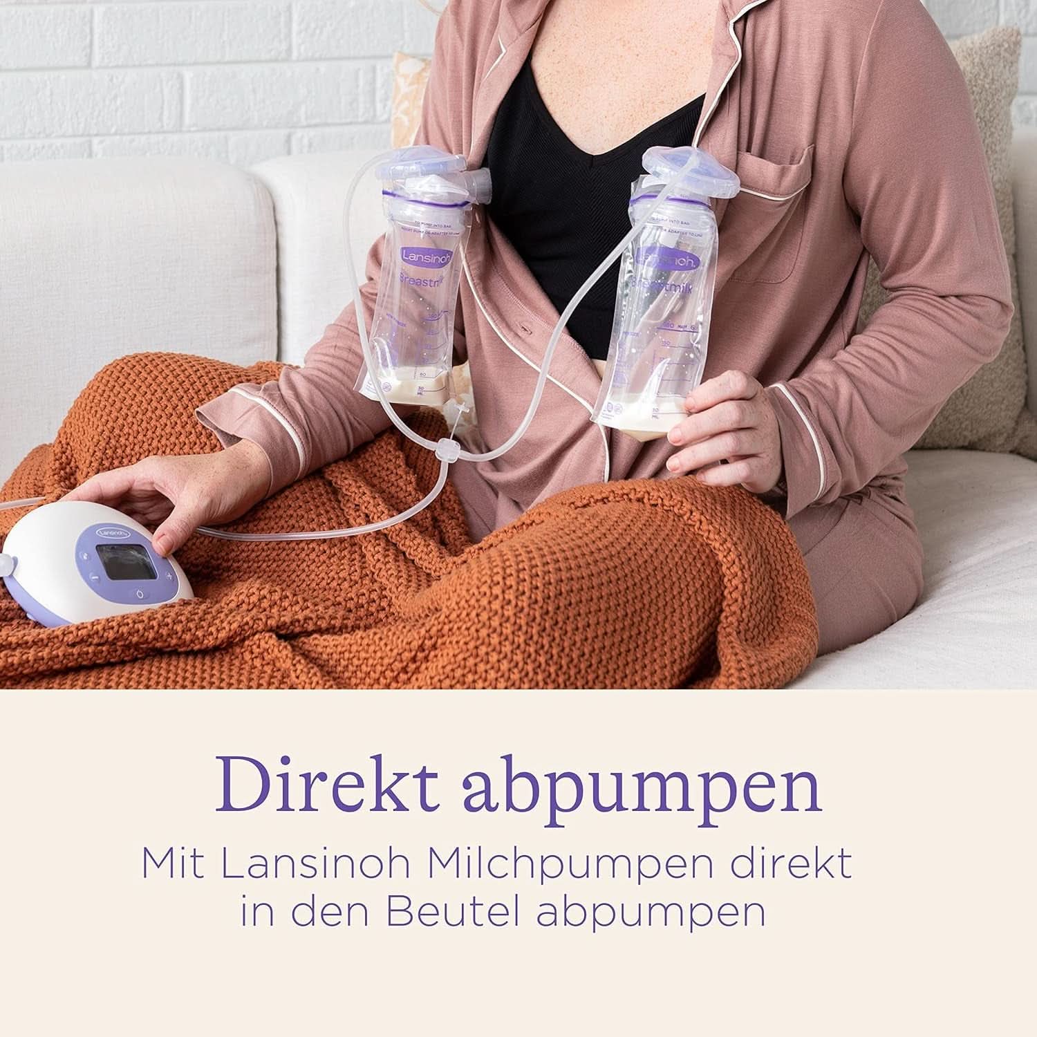 Lansinoh Muttermilchbeutel - 25 Stück - Zum Sicheren Aufbewahren Und Einfrieren Von Muttermilch - Hygienisch & Platzsparend Zubehör Lebensmittel und Stillen Bebe Naty Shop