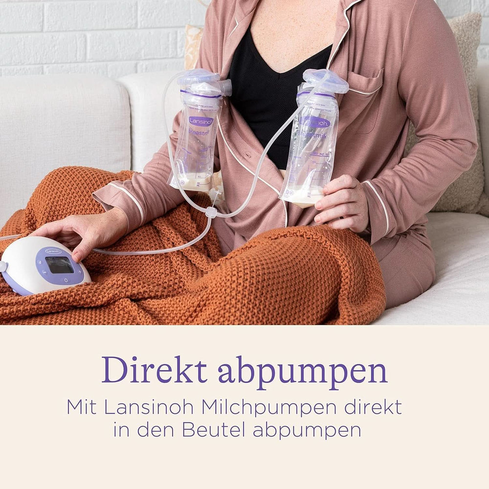 Lansinoh Muttermilchbeutel - 25 Stück - Zum Sicheren Aufbewahren Und Einfrieren Von Muttermilch - Hygienisch & Platzsparend Zubehör Lebensmittel und Stillen Bebe Naty Shop