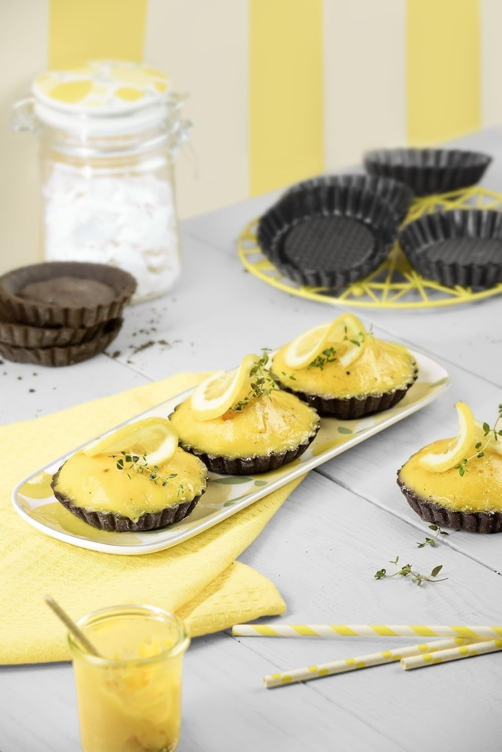 ORIGINAL KAISER Classic Obstbodenform 28 cm, Obstkuchenform, Gleichmäßige Bräunung & Classic Mini Torteletts 6 Stück, Tartelette Förmchen 10 cm, Tarteform Klein, Tortelettförmchen Antihaftbeschichte Backformen und Bleche Naty Shop