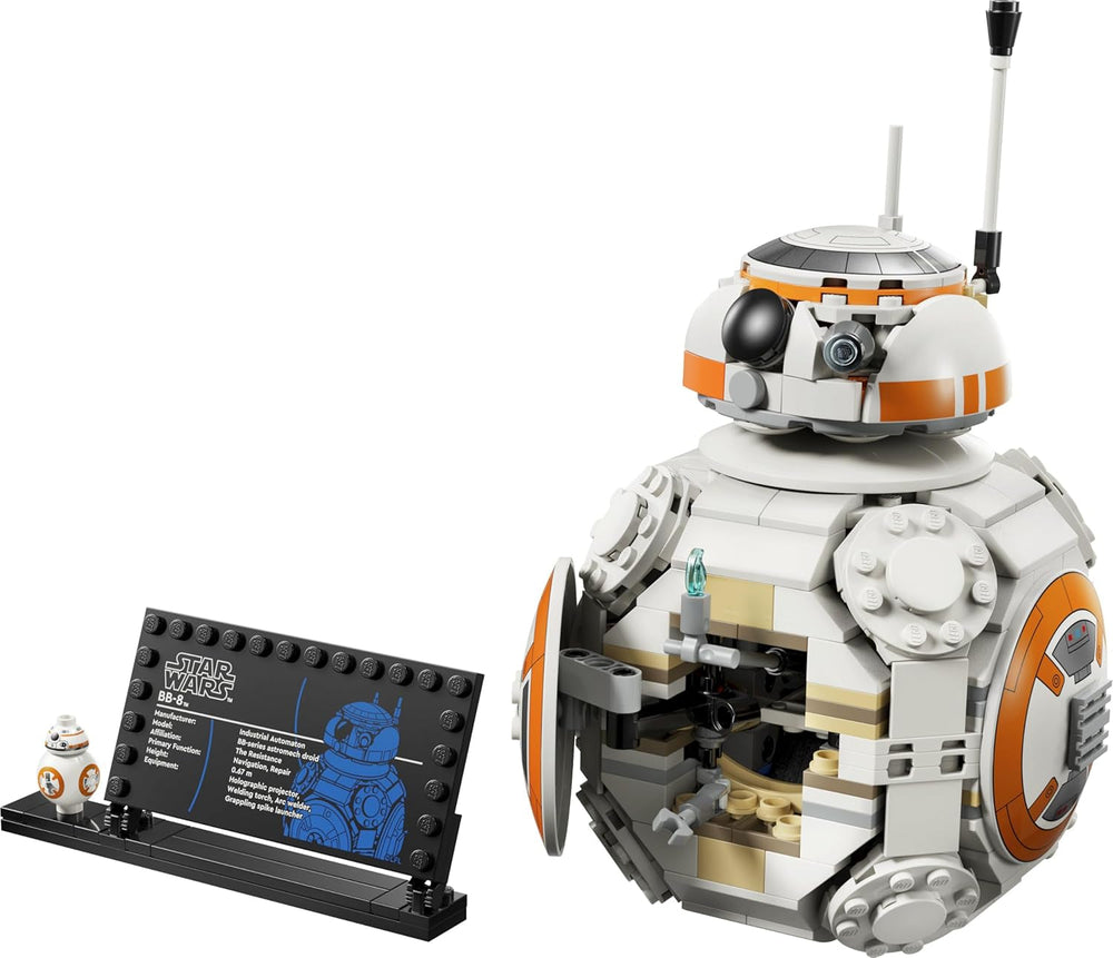 LEGO Star Wars 75452 Der Astromech-Droide BB-8 - Sammelbares 3D Modell zum Bauen und Ausstellen - DIY Deko - Geschenk zum Vatertag für alle Fans