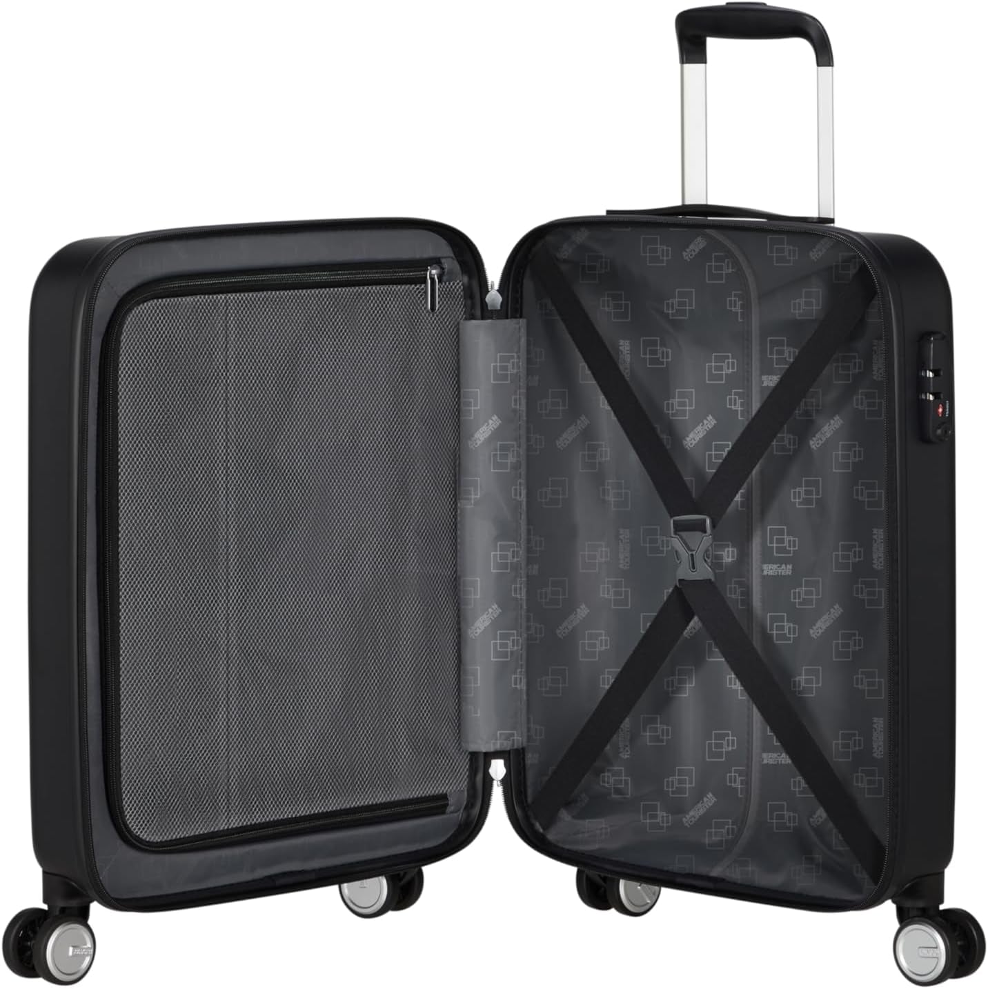 American Tourister Astrobeam - Spinner S, Bagaj de mână, 55 cm, 36 L, Negru (Storm Black) Bagaje și echipament de călătorie Naty Shop