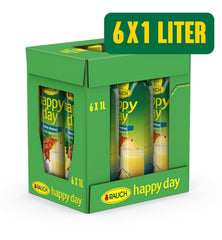 Rauch Happy Day Coconut-Pineapple | O călătorie în Caraibe | Suc de fructe din ananas și apă de nucă de cocos | 6 x 1 litru, Tetra Prisma Bauturi fara alcool Naty Shop