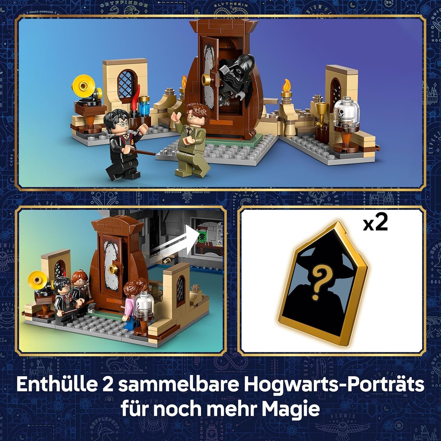 LEGO Harry Potter Schloss Hogwarts: Krankenflügel - DIY Set mit 7 Minifiguren - Modellbau mit Hermine und Ron Figuren - Kreatives Geschenk für Mädchen, Jungen und Fans ab 9 Jahren - 76463