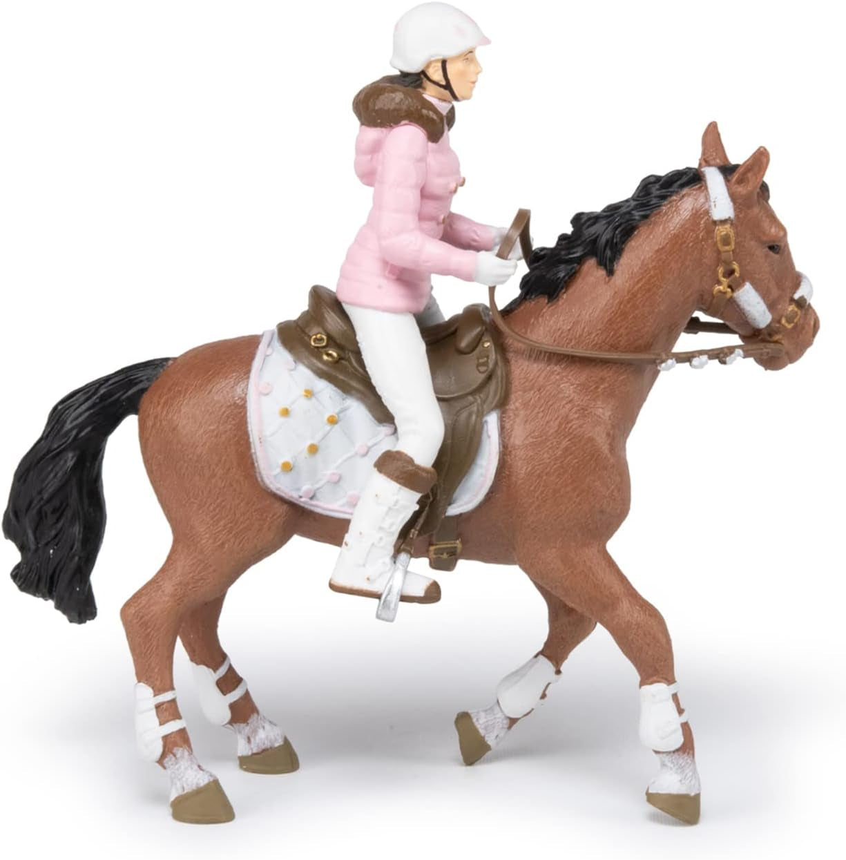 PAPO - Pferdefigur - Rider Fashion Winter, Leidenschaft fürs Reiten, Spielzeug für Kinder ab 3 Jahren. Naty Shop Actionfiguren