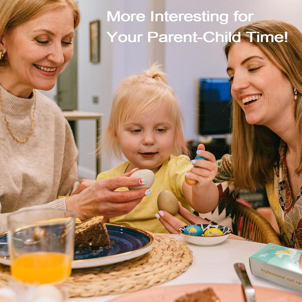 72 bucăți unghii pentru copii, pre-lipite, acoperire completă, sclipici, gradient de culoare, fundă, unghii artificiale scurte, cadou minunat pentru copii și fete, artă pentru unghii - sclipici curcubeu