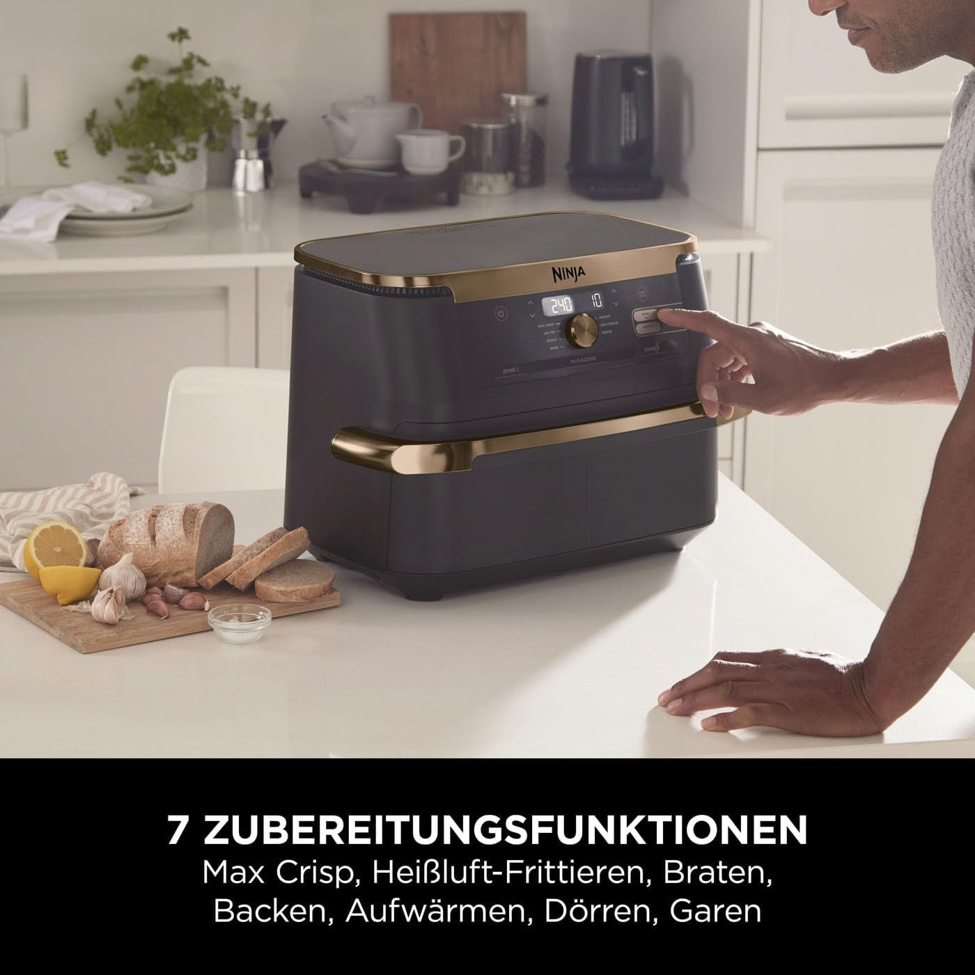 Ninja Foodi Flexdrawer Zweizonen-Luftfritteuse, AF500EUCP Appliances Naty Shop