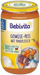 Menüs ab dem 12. Monat, 6er-Packung (6 x 250g) Mutter und Kind Naty Shop 6 x 250 Gramm Gemüsereis mit Rindfleisch