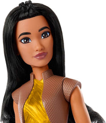Jucărie Mattel Disney, Păpușă articulată Raya cu haine și accesorii, inspirată din filmul Disney, cadou pentru copii, HLX22