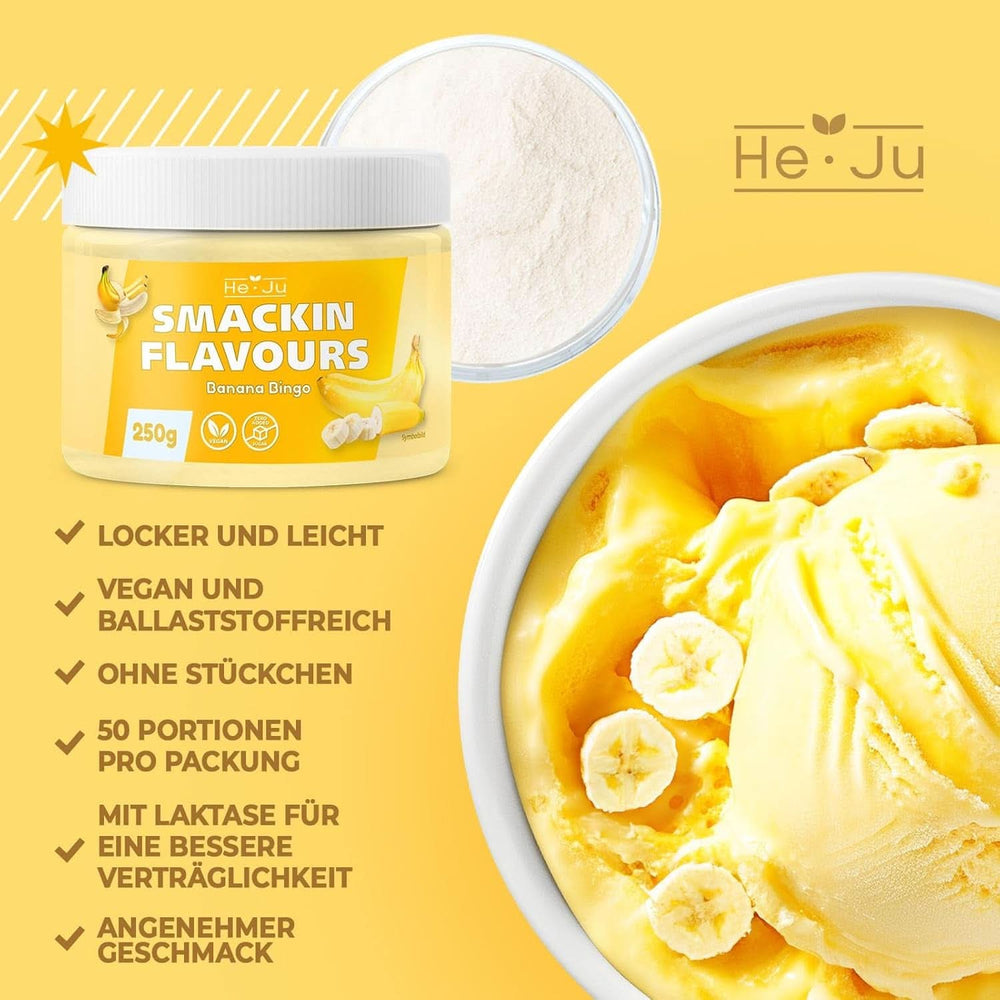 He-Ju, Pulver mit Bananengeschmack, 250 Gramm Aromen Naty Shop