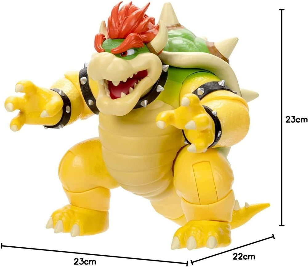 SUPER MARIO BROS. ACTION-FIGUR. MOVIE 18 cm große Bowser-Actionfigur mit 15 Gelenkpunkten, an denen Wasser für feuerspeiende Effekte hinzugefügt werden kann! Für Kinder und Sammler Actionfiguren Naty Shop
