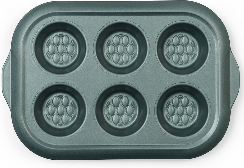 Progress BW09819G2EU7 Shimmer Kollektion, Runde Backform Aus Kohlenstoffstahl Mit Antihaftbeschichtung, Ideal Für Pies, Kuchen, Torten Und Quiches, 28 Cm, Grün Formen und Backbleche Naty Shop 30Cm Muffin