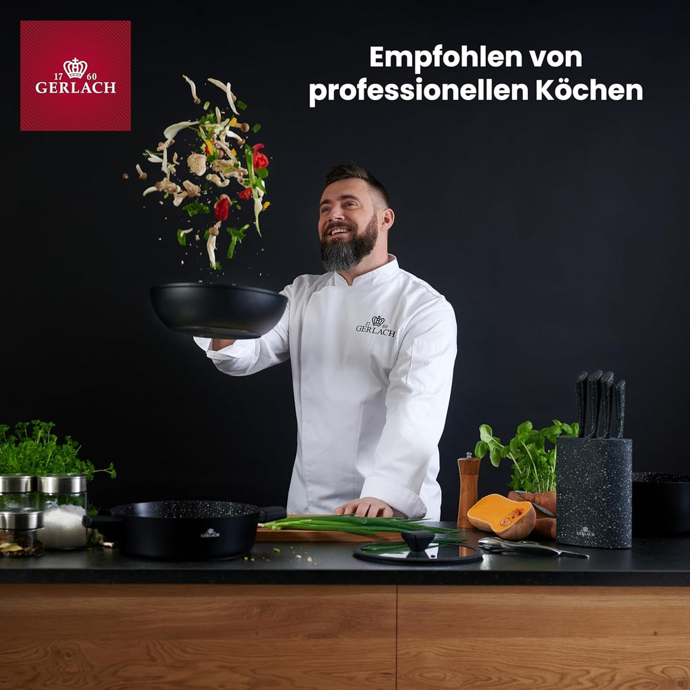 Set de veselă Gerlach 1760 - 18 piese - Serviciu de masă pentru 6 persoane - Set de farfurii - Porțelan modern, alb