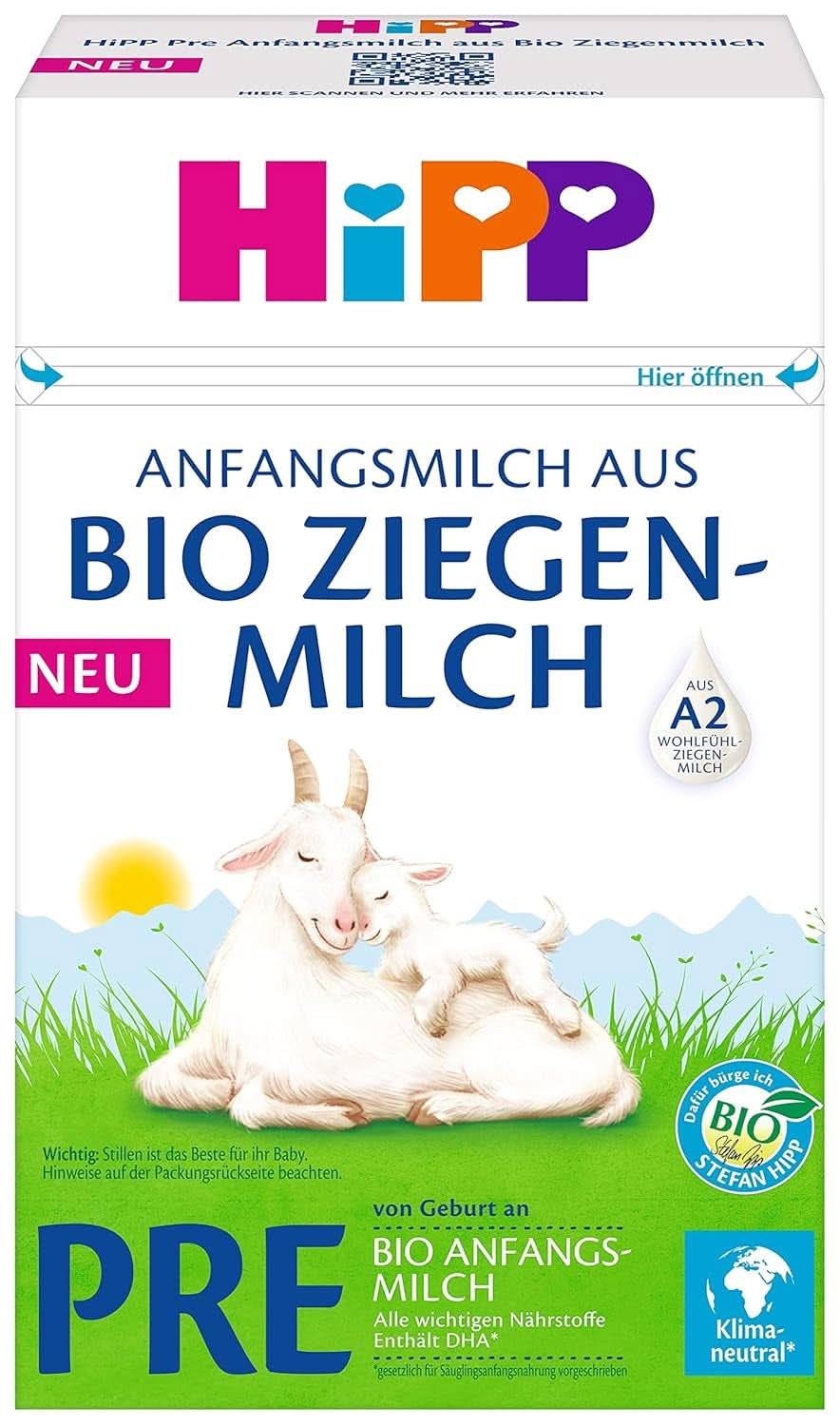 Hipp Milchnahrung aus Bio-Ziegenmilch Startermilch, 5er Pack (5 x 400g) Mutter und Baby Naty Shop Vormilch
