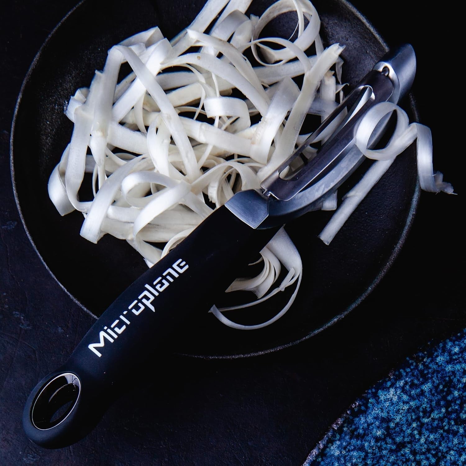 Decojitor profesional Microplane cu lamă dublă din oțel inoxidabil, ambidextru Peeler Naty Shop