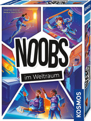 Kosmos 683771 Noobs – Im Weltraum, gemeinsam Weltraummissionen meistern, lustiges kommunikatives Kartenspiel, 3–5 Spieler, ab 10 Jahren, Gesellschaftsspiel, Reisespiel, Souvenir, kleines Geschenk