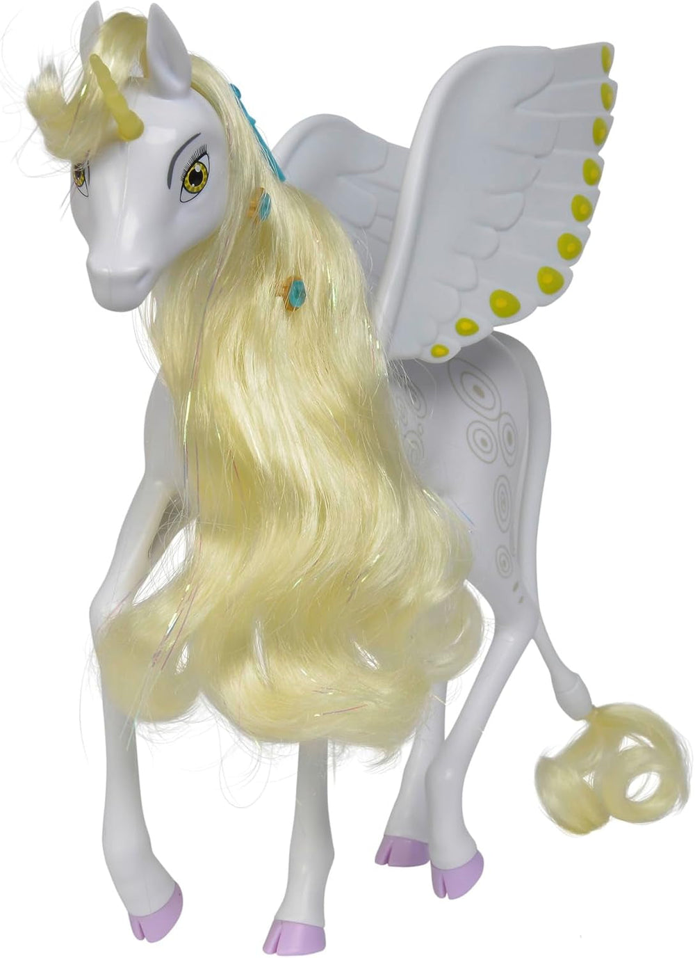 Simba 109480093 - Mia and Me Einhorn Onchao, mit beweglichen Flügeln, Haarspangen, Stylingbürste, Spielpferd, Pony, Centopia, ab 3 Jahren, rosa Naty Shop Dolls