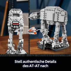 LEGO Star Wars 75440 AT-AT - Modellbau Set für Erwachsene - Mit Snowspeeder, Ständer & Namensschild - DIY Deko fürs Regal - Geschenk zum Vatertag für Fans von Das Imperium schlägt zurück