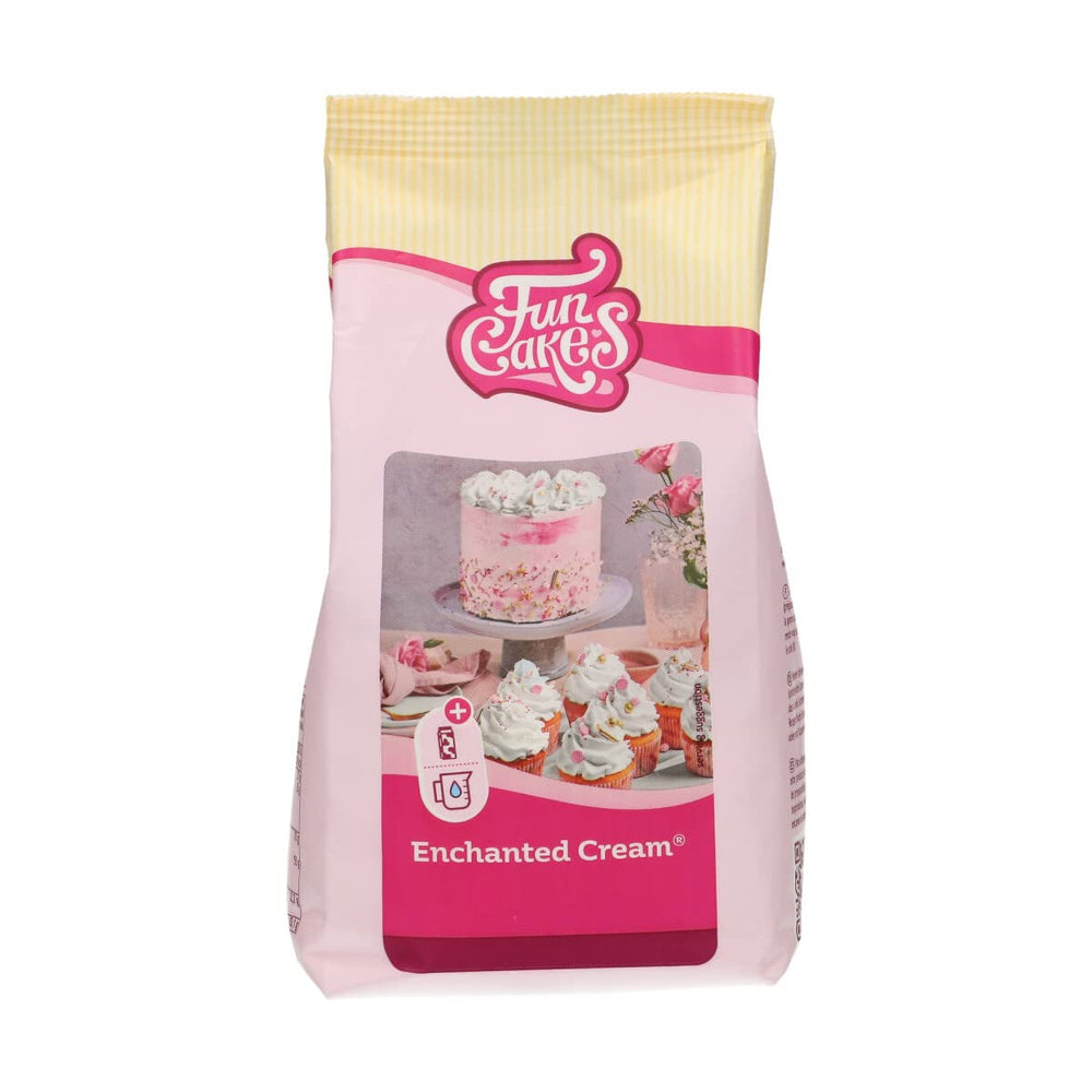 Funcakes Mix Für Enchanted Cream®: Einfach Zu Berübenende, Sehr Leichte Und Fauschige Schneeweiße Creme, Perfekt Zum Füllen Und Abdecken Von Kuchen Oder Als Belag Für Cupcakes, Halal., 900 G Mix zum Backen und Kochen Naty Shop 450 G Vanille