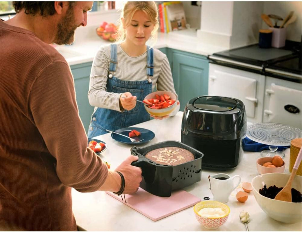 Russell Hobbs Heißluftfritteuse XXL 8L Rapid Airfryer [Kompaktes Gehäuse,7 Kochfunktionen,10 Programme] Satisfry (Spülmaschinenfest, Max 220°C, Fritteuse Ohne Öl, Grillen, Backen, Braten) 27170-56 Naty Shop