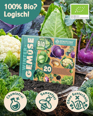 Bio Wintergemüsesamen Im 20Er Set - 20 Winter Gemüse Samen Für Den Einfachen Anbau Im Garten, Balkon Oder Hochbeet - Pflanzensamen - Saatgut