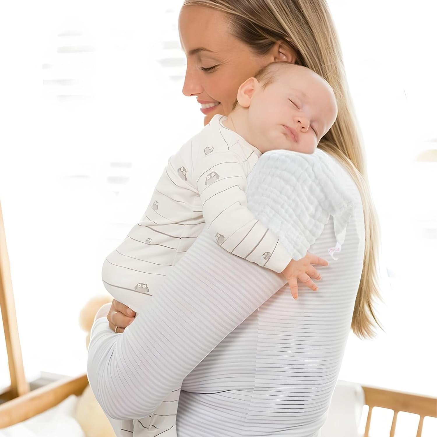 EXTSUD Babywaschlappen, 10er-Pack Musselin-Babyhandtücher Mutter und Kind Naty Shop