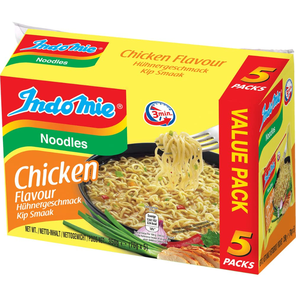 INDOMIE - Instantnudeln mit Garnelen, 5er Pack - (1 x 5 x 70 g)