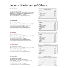 Set coloranți alimentari lichizi Colour Mill – 5 x 20 ml pe bază de ulei (negru, roz aprins, violet, roșu și albastru) – rezistenți la UV – perfecți pentru copt și ca accesoriu pentru torturi, brioșe și decorațiuni de torturi