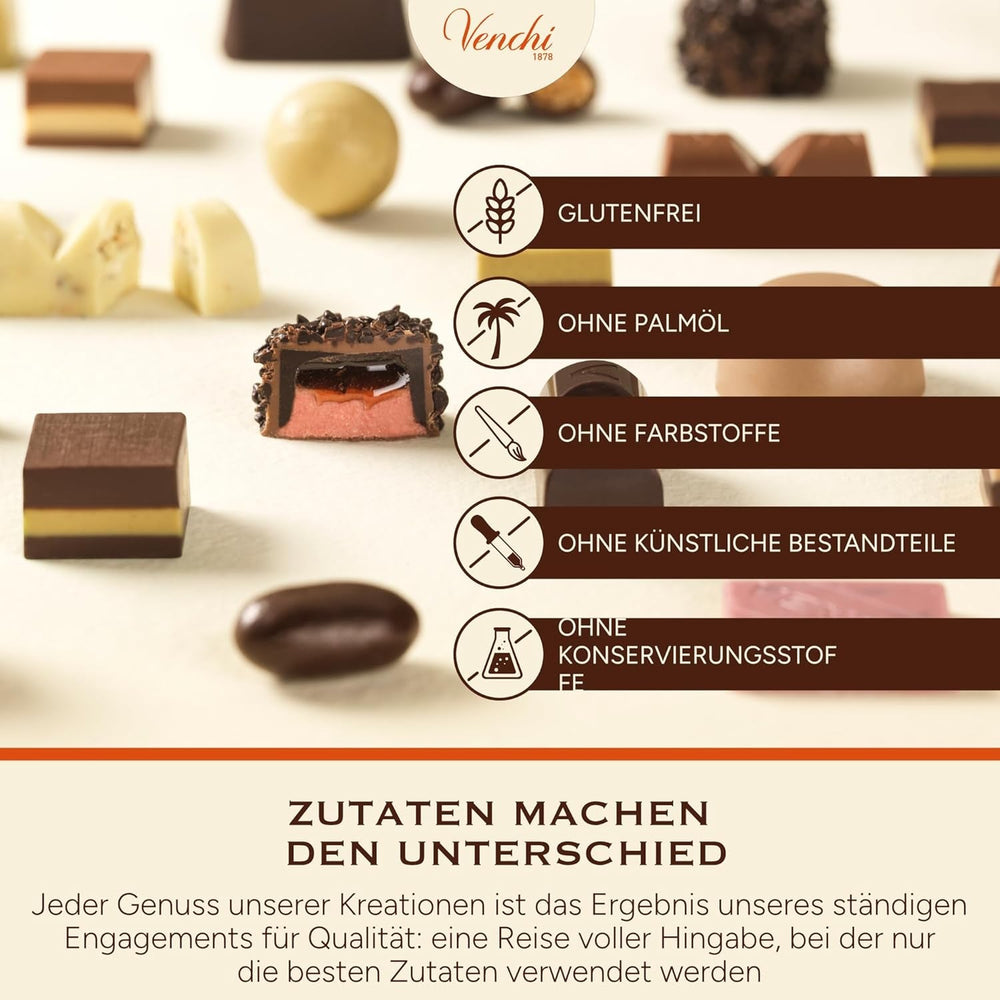 Venchi – Chocoviar Gianduia, praline la pungă de 1 kg, ciocolată Gianduia produsă exclusiv cu „alune de pădure Piemont”, fără gluten, fără coloranți artificiali și fără conservanți