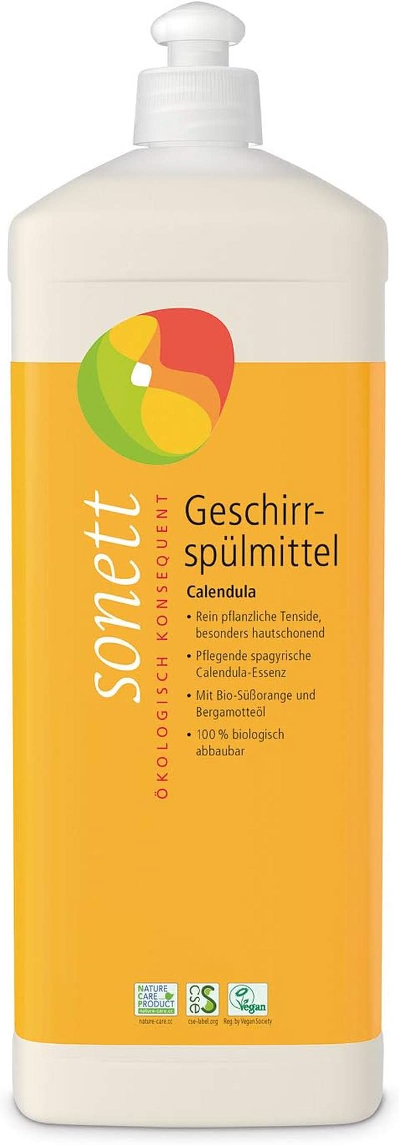 Sonett Calendula Geschirrspülmittel, 300 ml Naty Shop Kitchen Detergents 1 Liter