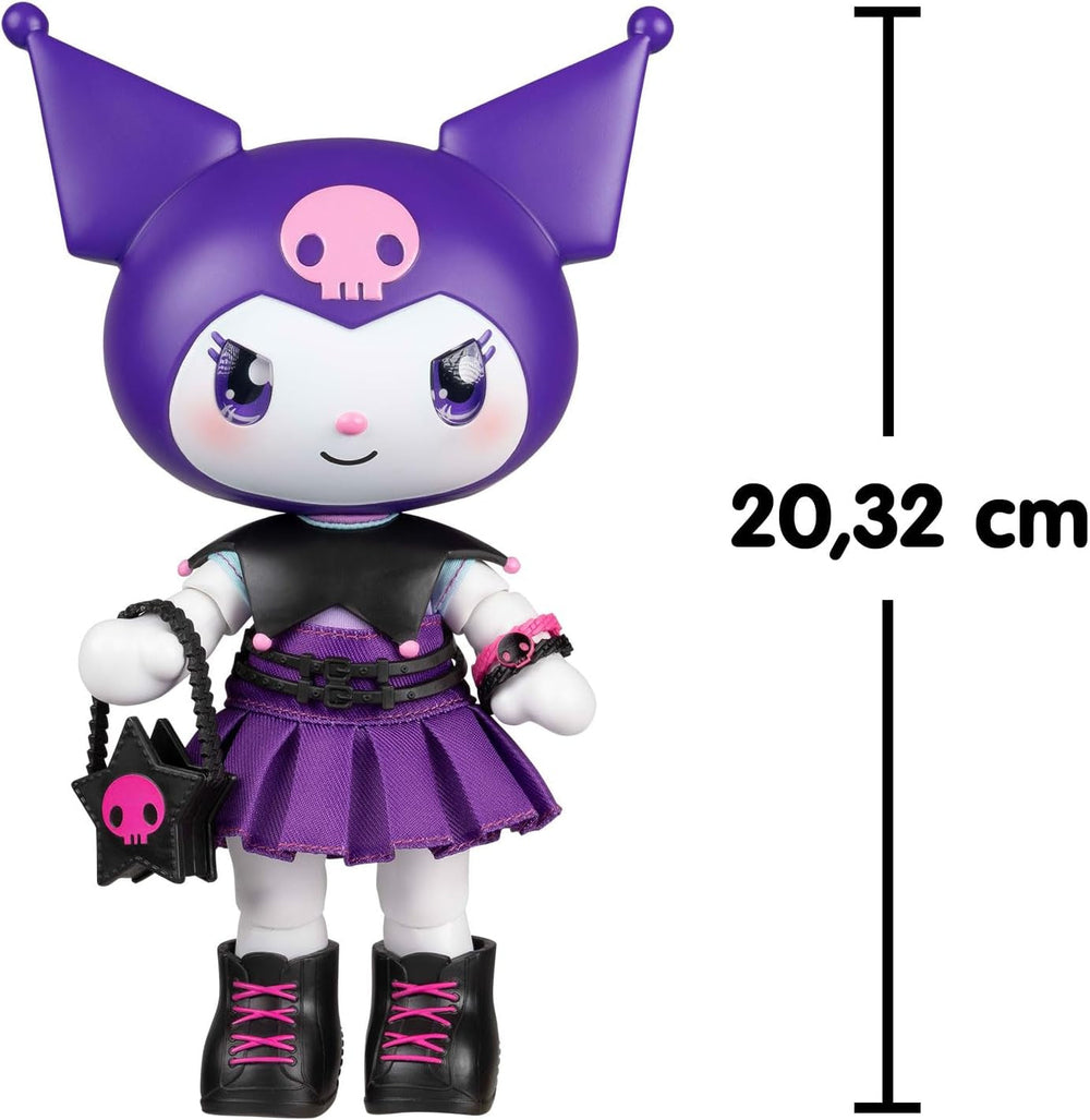 - Kuromi Premier Puppe, 20 cm, 9 Gelenkpunkte, abnehmbare Kleidung und Zubehör, für Sammler, Kinder und Mädchen ab 3 Jahren