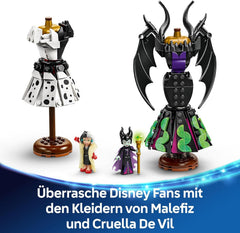 LEGO ǀ Disney Bösewichte Die Kleider von Malefiz und Cruella De Vil - Spielzeug für Jungen und Mädchen ab 9 Jahren - Inkl. 2 Mini-Puppen & 2 Tierfiguren - Geburtstagsgeschenk für Fans 43262