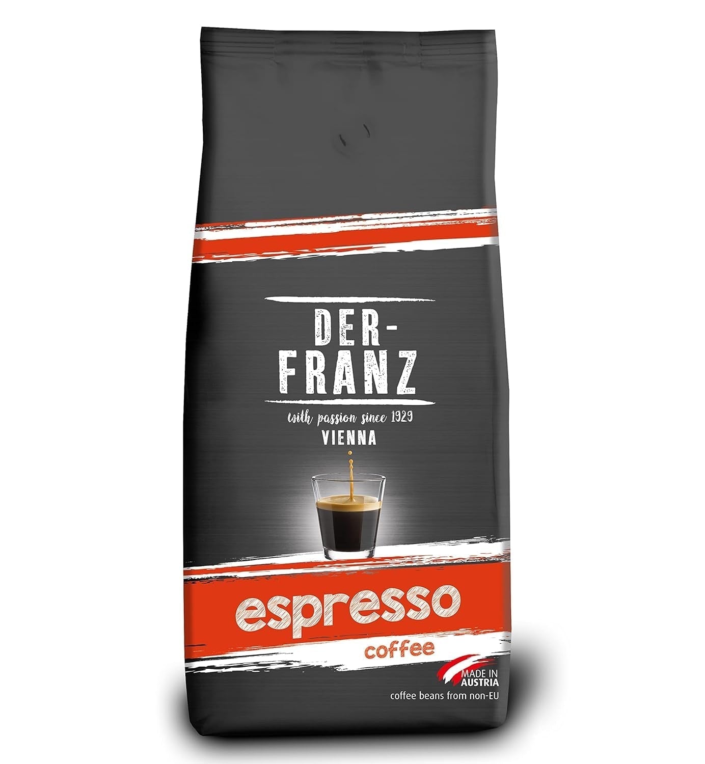 DER-FRANZ Kaffeecreme, Intensität 4/5, 100 % Arabica, ganze Kaffeebohnen Naty Shop Coffee 1 kg Espresso