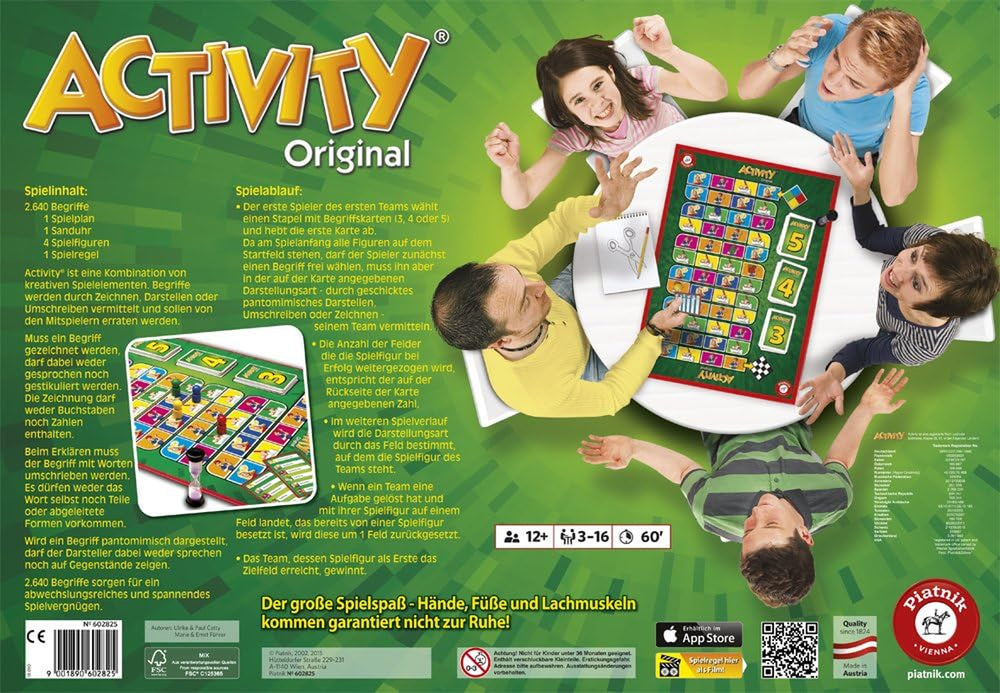 Piatnik 6028 - Joc original cu activități | Joc clasic pentru petreceri și seri de jocuri | Sunt necesare pantomimă, desen și explicații | 2.640 de termeni noi | Maxim 16 jucători posibili