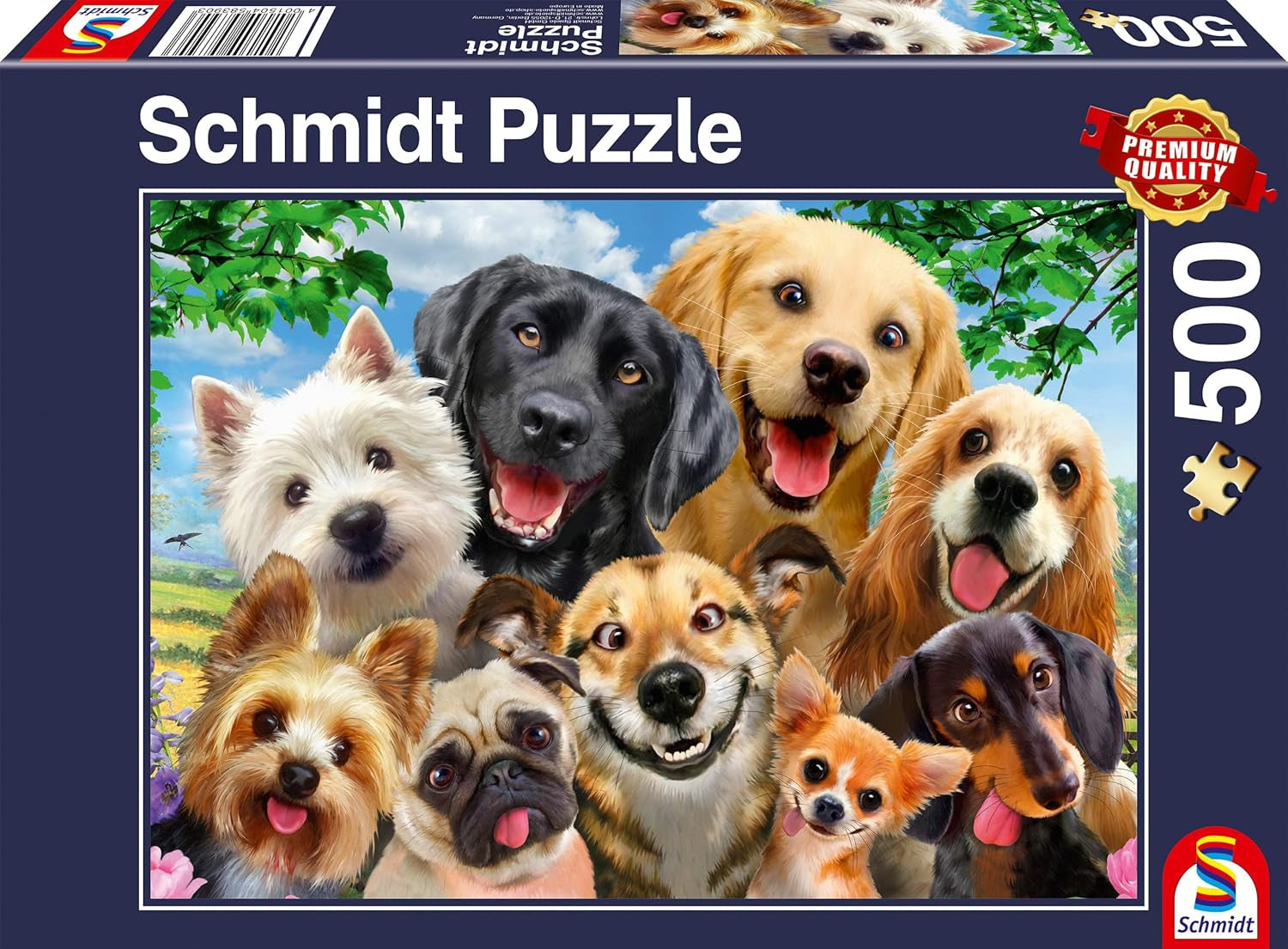 Schmidt Spiele 58390 Câine selfie, puzzle jigsaw 500 piese Puzzle Naty Shop Titlu implicit