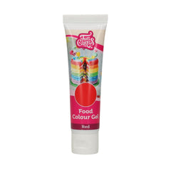 Colorant alimentar Funcakes, gel roșu: Colorant alimentar foarte concentrat pentru aluat, cremă, fondant și marțipan. Dozare ușoară. Picătură individuală pentru a crea culori vibrante. Halal. 30 g.