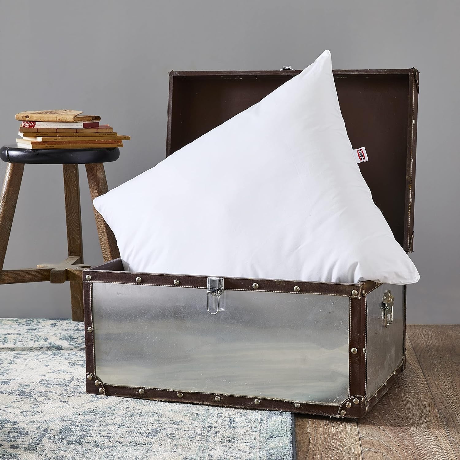DODO 64476 Pernă Calgary, puf/piele de gâscă și rață, 65 X 65 cm, alb Perne standard Naty Shop Unic