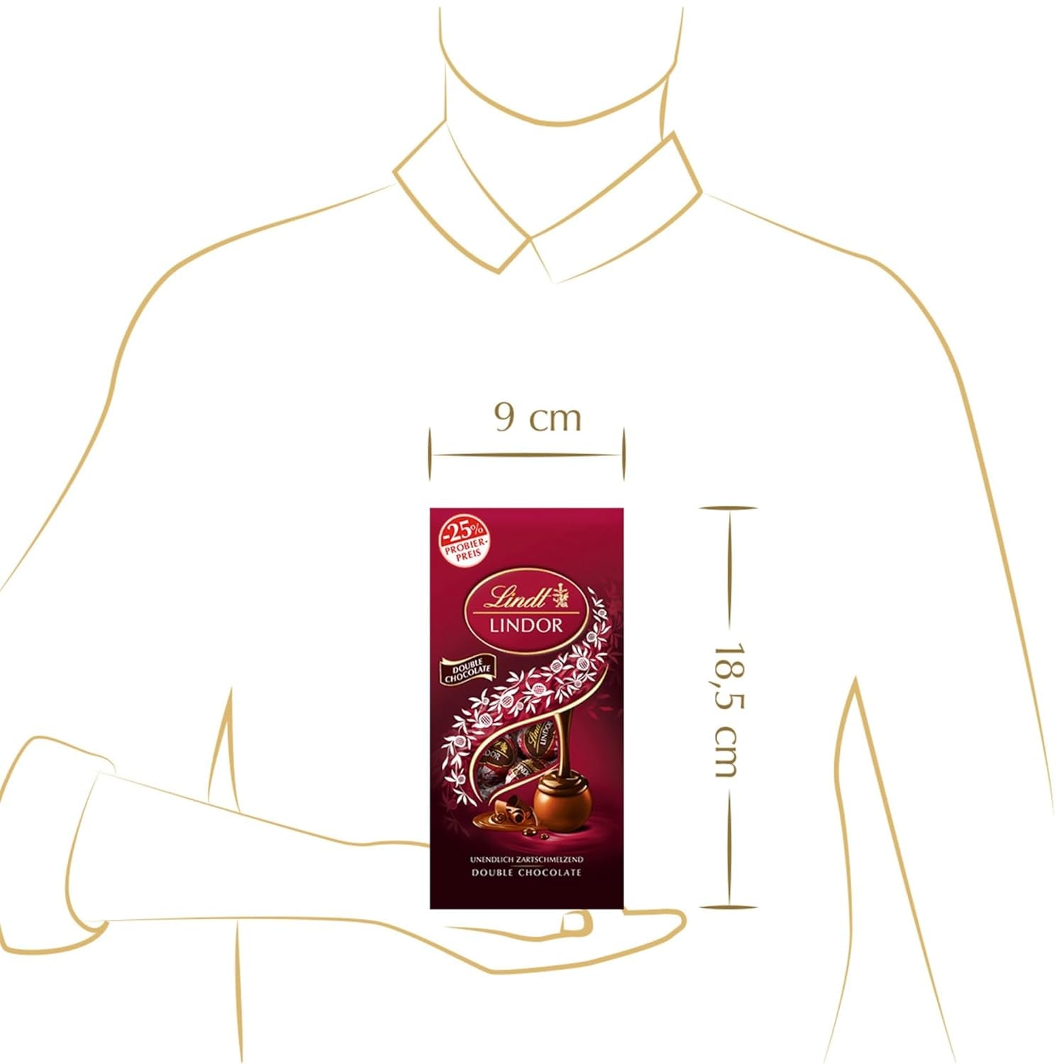 Lindt Chocolate LINDOR Doppelte Schokoladenkugeln, Aktion | Beutel mit 137 g Naty Shop Schokoladenbonbons