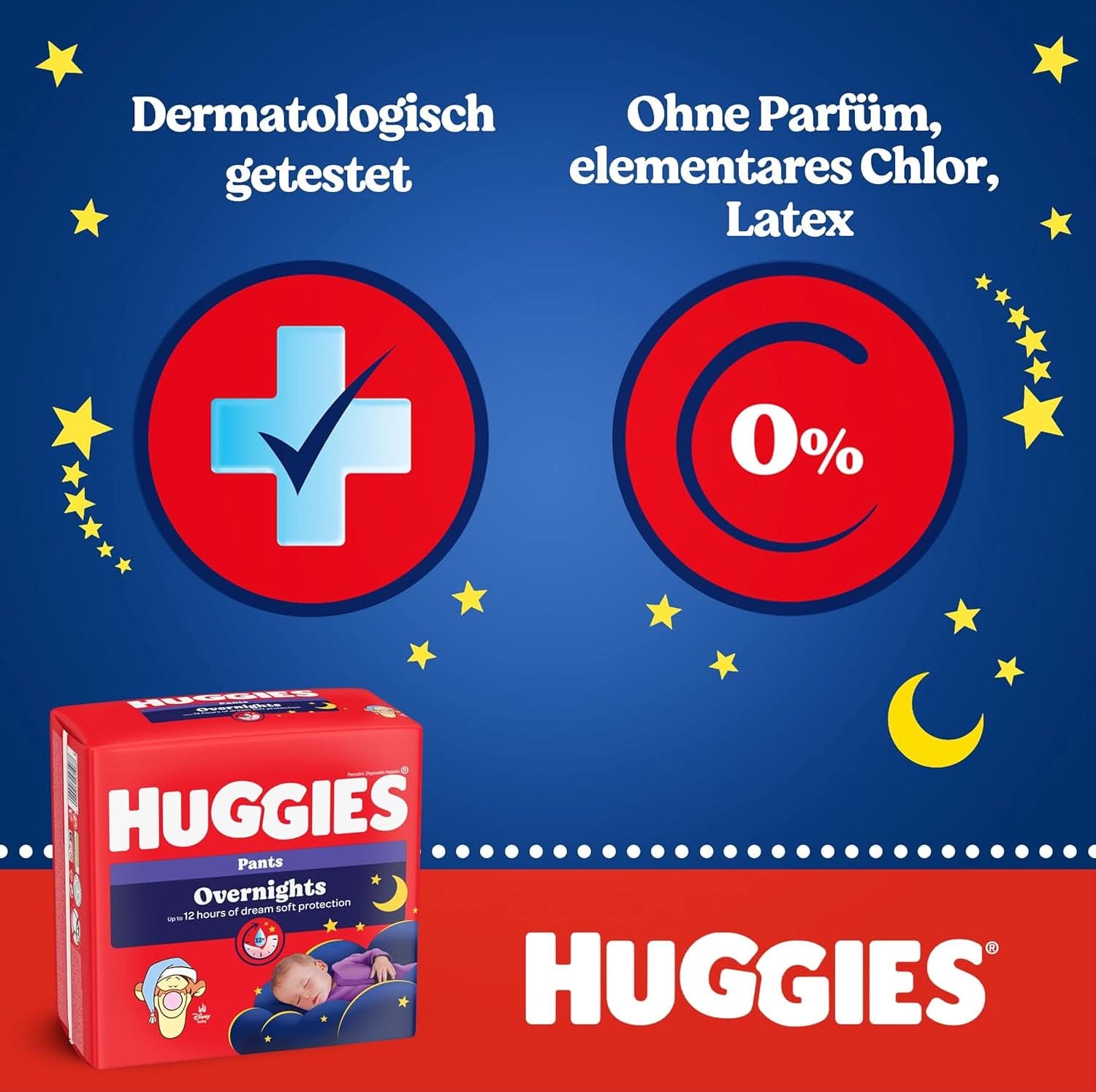 Huggies Night Pants Größe 6 (15-25 kg), Monatswindelbox, 88 Stück Mutter und Baby Naty Shop