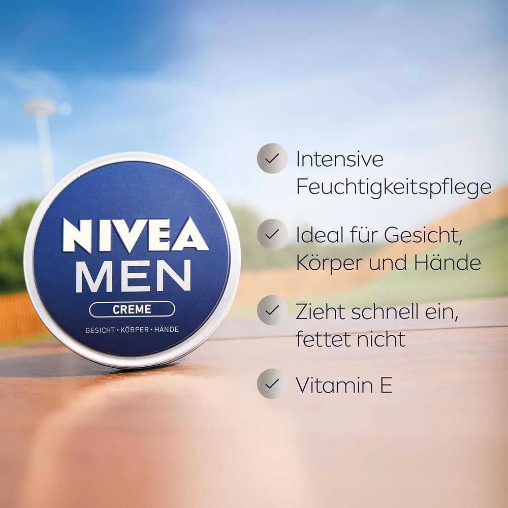NIVEA MEN Creme, pflegende Hautcreme mit Vitamin E, 150 ml Naty Shop