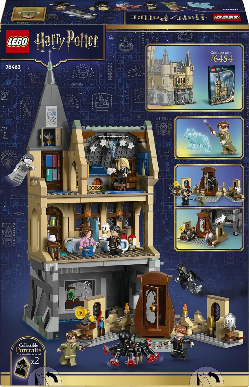 LEGO Harry Potter Schloss Hogwarts: Krankenflügel - DIY Set mit 7 Minifiguren - Modellbau mit Hermine und Ron Figuren - Kreatives Geschenk für Mädchen, Jungen und Fans ab 9 Jahren - 76463