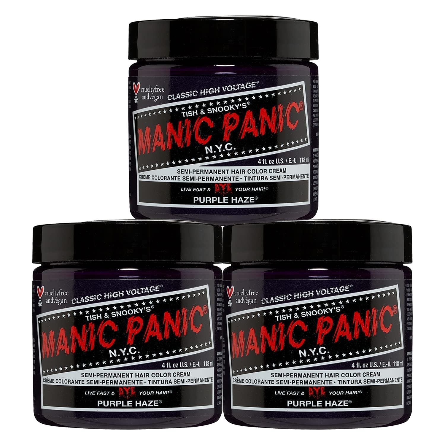 Manic Panic Electric Lizard Classic Cream, vegan, fără cruzime, vopsea de păr verde semipermanentă 118ml