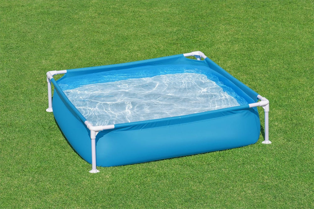 Piscină Bestway My First Frame 122 x 122 x 30,5 cm, albastră, dreptunghiulară