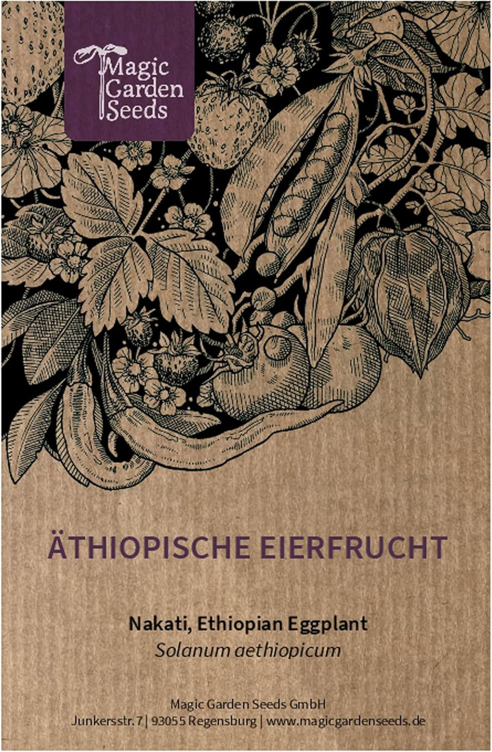Äthiopische Eierfrucht (Solanum Aethiopicum) 20 Samen Afrikanische Sorte