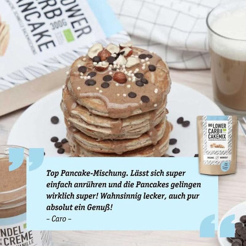LOWER-CARB VANILLA CAKE BLEND - mix organic, fără gluten, pentru tort sau clătite, bogat in proteine Bucatarie Naty Shop