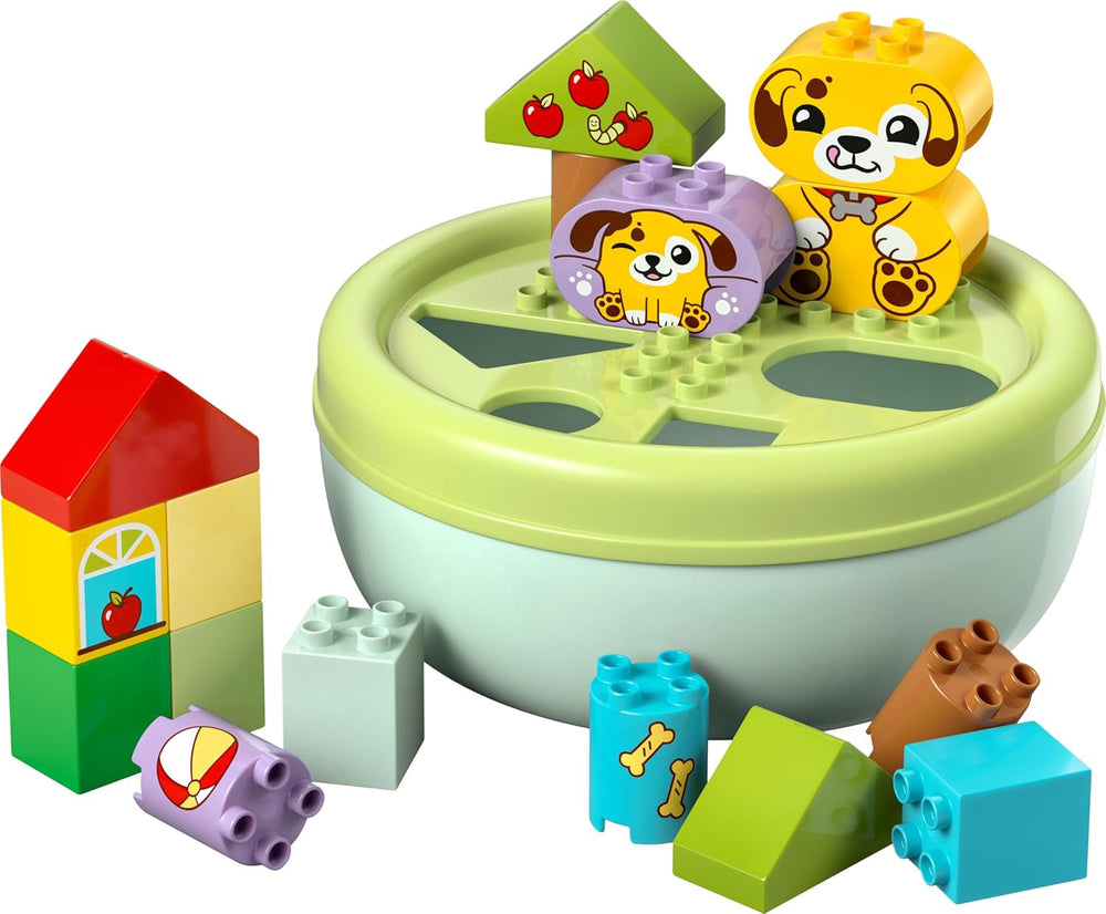 LEGO DUPLO Formsortierer: Welpenhaus - Montessori Sortierspielzeug für Kleinkinder mit bunten Steinen in verschiedenen Formen - Lernspielzeug für Feinmotorik für Mädchen & Jungen ab 18 Monaten - 10441