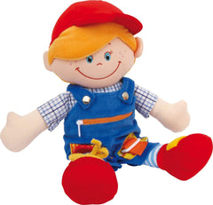 small foot Stoffpuppen "Chiara & Massimo", Lernpuppen für die Schulung der Feinmotorik von Kleinkindern, 2er Set, 5576