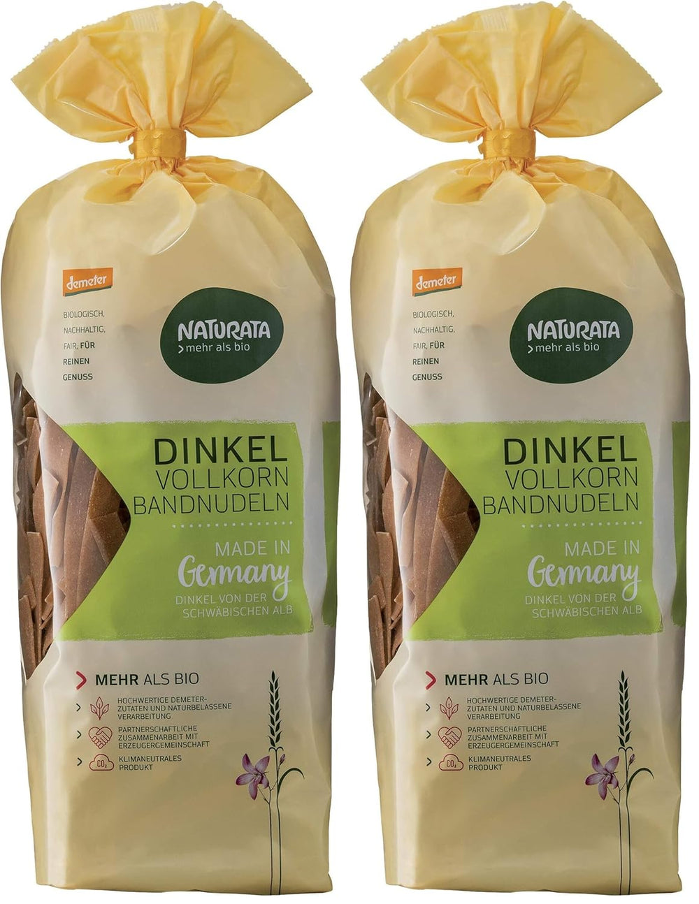 Bandnudeln, ganzer Dinkel